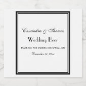 黒エレガント枠Hビールボトルラベル ビールラベル (シングルラベル)