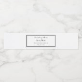 黒エレガント枠H水瓶ラベル ペットボトルラベル (シングルラベル)