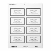 黒エレガント枠H水瓶ラベル ラベル (フルシート)