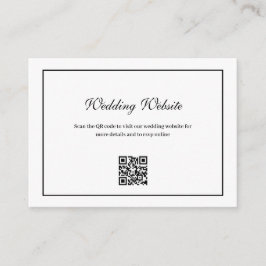 黒エレガント枠QRコード結婚のウェブサイト エンクロージャーカード