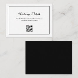 黒エレガント枠QRコード結婚のウェブサイト エンクロージャーカード