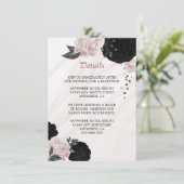 黒エレガント桃色の花詳細カード エンクロージャーカード (スタンド正面)