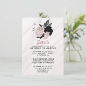 黒エレガント桃色の花詳細 エンクロージャーカード (スタンド正面)