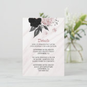 黒エレガント桃色の花詳細 エンクロージャーカード (スタンド正面)