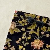 黒エレガント植物学フローラ ビーチタオル (インサイチュ)