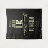 黒エレガント歳30歳の誕生日ミニマリスト タペストリー (正面(横))