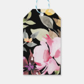 黒エレガント水彩美結婚美 ギフトタグ (裏面)