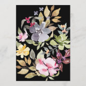 黒エレガント水彩美結婚美 メニュー (裏面)