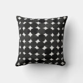 黒エレガント水色のドット クッション (裏面)