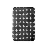 黒エレガント水色のドット バスマット (正面縦)