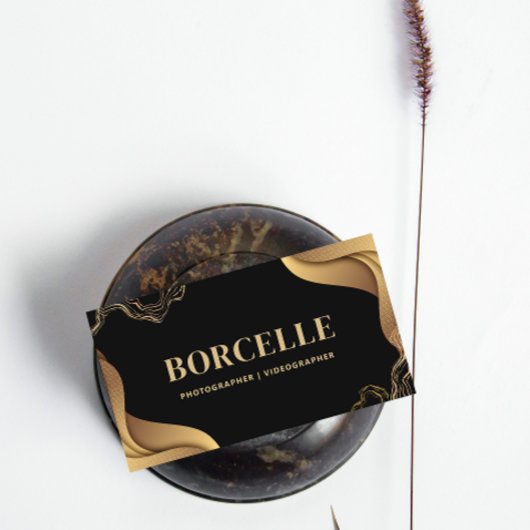 黒エレガント波と金ゴールド波 コーリングカード