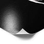 黒エレガント湖に白い白鳥の反射 フォトプリント            (角)