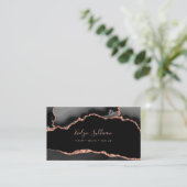 黒エレガント灰岩 名刺 (スタンド正面)