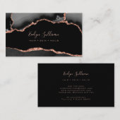 黒エレガント灰岩 名刺 (正面/裏面)