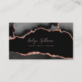 黒エレガント灰岩 名刺 (正面)