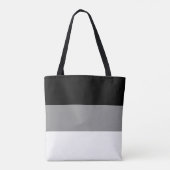 黒エレガント灰色と白 トートバッグ (裏面)