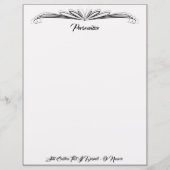 黒エレガント灰色の装飾用筆記紙 (正面)