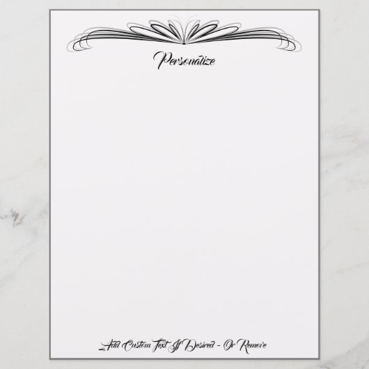 黒エレガント灰色の装飾用筆記紙 (正面)