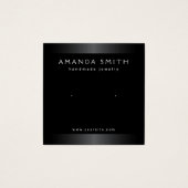 黒エレガント灰色イヤリング表示カード (正面)