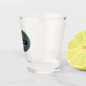 黒エレガント灰色ピントリパーソナライズされたップ ショットグラス (右)