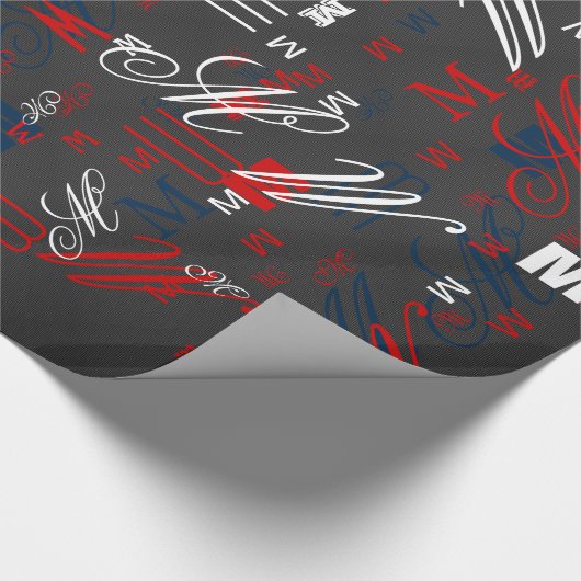 黒エレガント炭素繊維スタイルプリント背景 ラッピングペーパー (角)