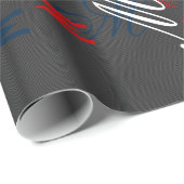 黒エレガント炭素繊維スタイルプリント背景 ラッピングペーパー (ロールコーナー)