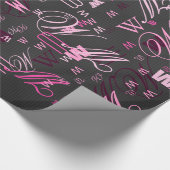 黒エレガント炭素繊維スタイルプリント背景 ラッピングペーパー (角)