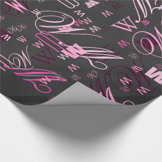 黒エレガント炭素繊維スタイルプリント背景 ラッピングペーパー (角)