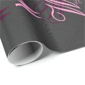 黒エレガント炭素繊維スタイルプリント背景 ラッピングペーパー (ロールコーナー)