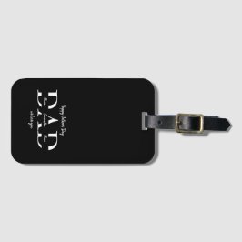 黒エレガント父の日 – 子供の名前 | ラゲッジタグ