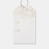 黒エレガント猫と金ゴールドスノーグローブギフトラベル ギフトタグ (裏面)