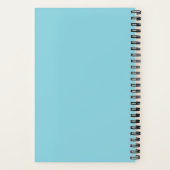 黒エレガント猫ウォーターカラーアーパーソナライズされたト ノートブック (裏面)