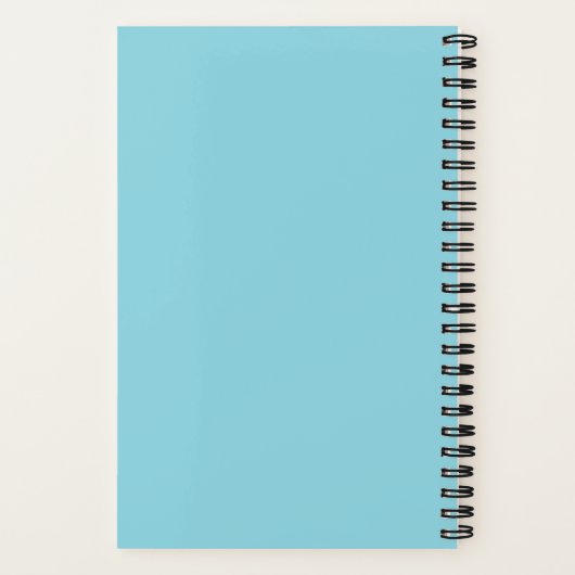 黒エレガント猫ウォーターカラーアーパーソナライズされたト ノートブック (裏面)