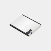 黒エレガント猫シルエット ポストイット (アングル)