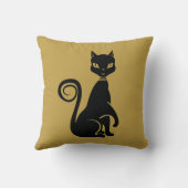 黒エレガント猫 クッション (裏面)
