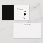 黒エレガント猫 名刺 (正面/裏面)