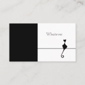 黒エレガント猫 名刺 (正面)