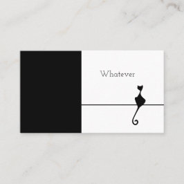 黒エレガント猫 名刺