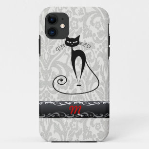 黒エレガント猫 iPhone 11 ケース