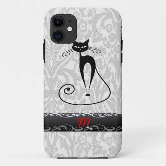 黒エレガント猫 Case-Mate iPhoneケース (裏面)