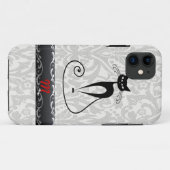 黒エレガント猫 Case-Mate iPhoneケース (裏面(横))