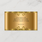 黒エレガント王室の金ゴールドプロフェッショナル 名刺 (裏面)