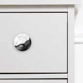 黒エレガント瑪瑙シルバーグリッターホワイトマーブル セラミックノブ