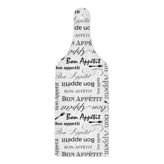 黒エレガント白お盆召し上がりシェフフランスの カッティングボード (正面)