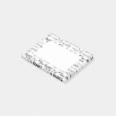 黒エレガント白お盆召し上がりシェフフランスの ポストイット (アングル)