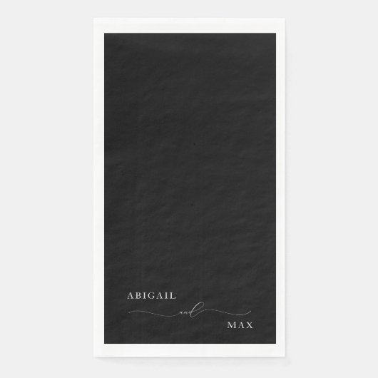 黒エレガント白のカップル名結婚 (正面)