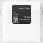 黒エレガント白のコスメモダンティックボトル スクエアシール (バッグ)