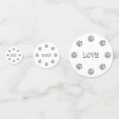 黒エレガント白のダイヤモンド コンフェッティ (裏面)