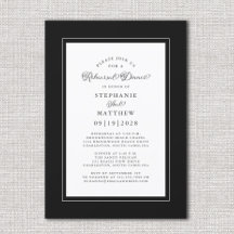 黒エレガント白のリハ結婚ーサルディナー