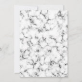 黒エレガント白の大理石テクスチャバー(ユダヤ教の)バル・ミツバー 招待状 (裏面)